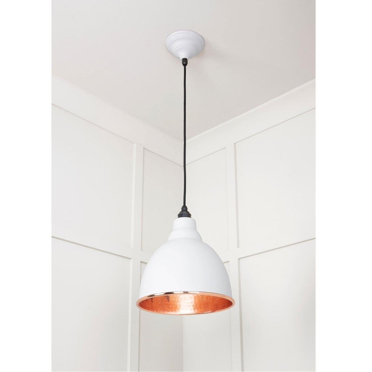 Hammered Copper Brindley Pendant in Flock