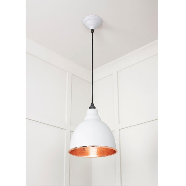 Hammered Copper Brindley Pendant in Flock