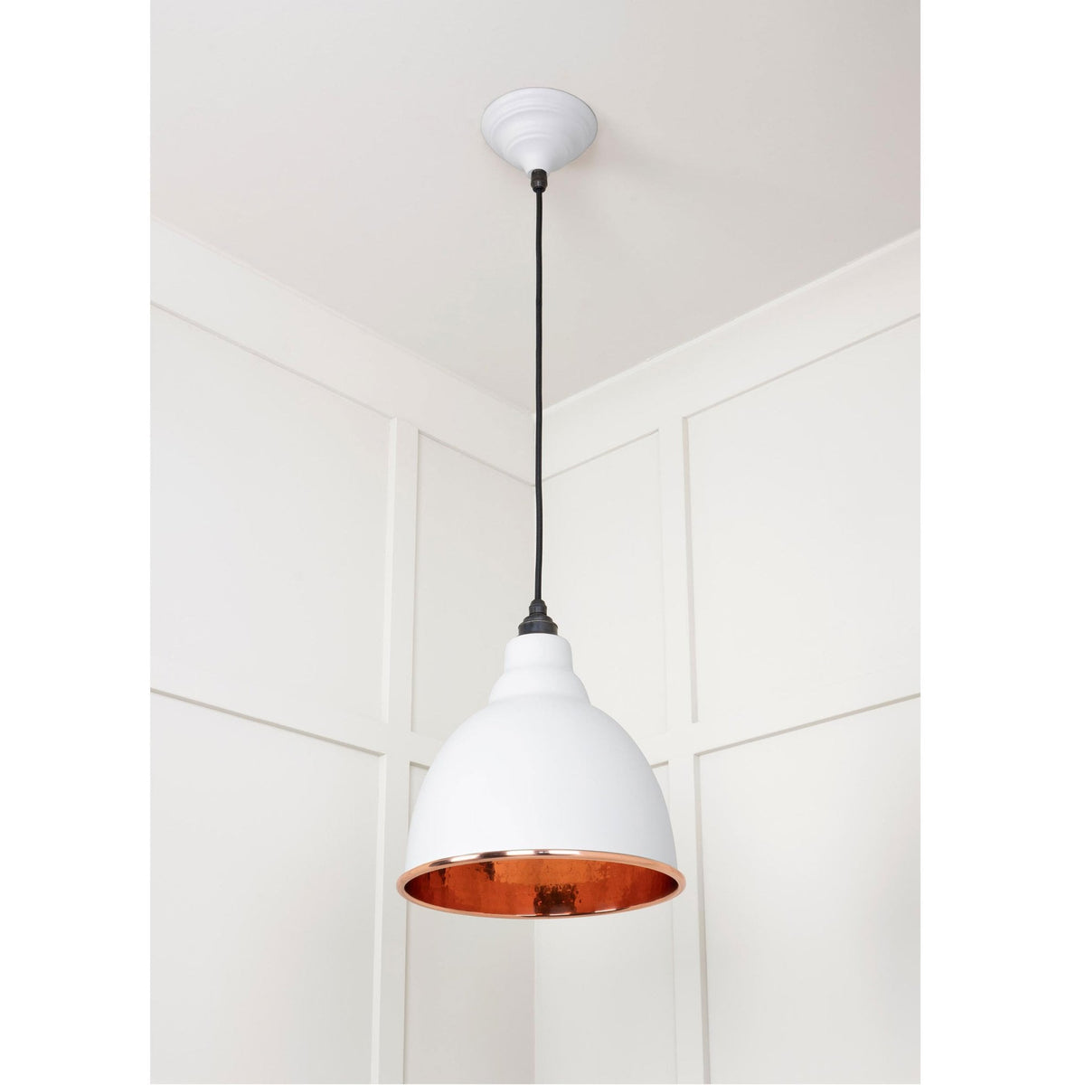 Hammered Copper Brindley Pendant in Flock