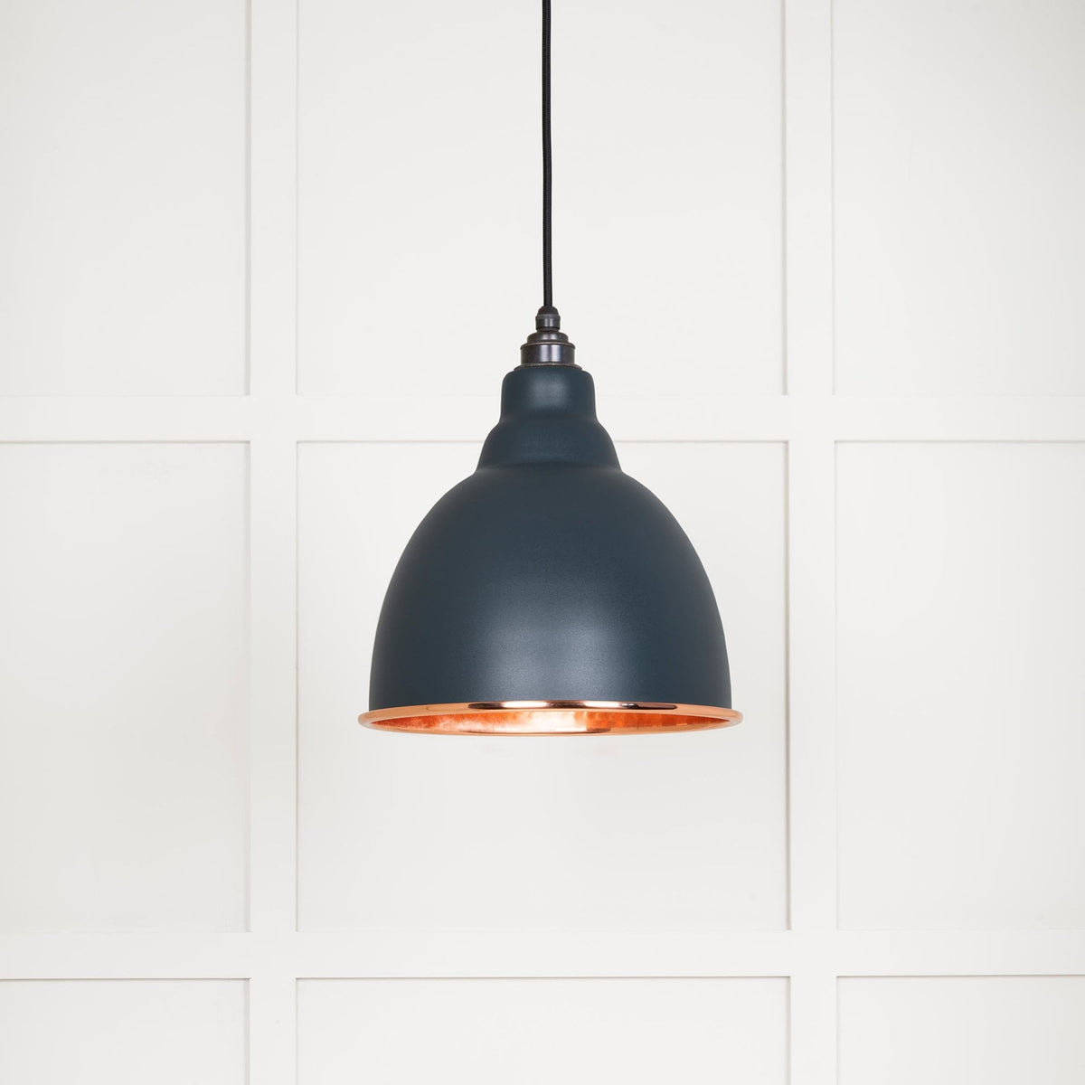 Hammered Copper Brindley Pendant in Soot