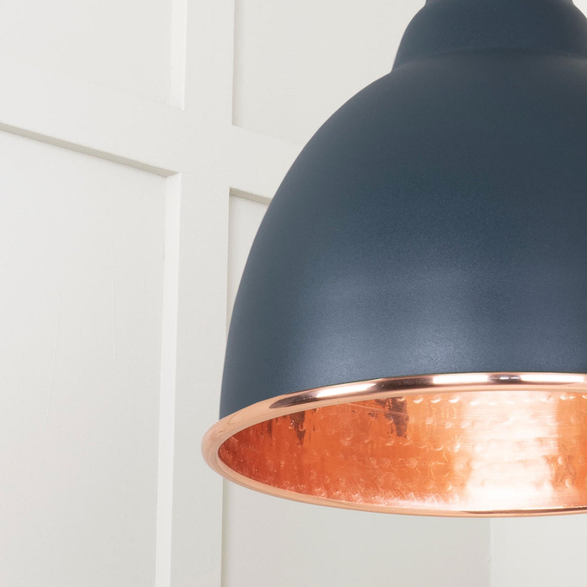 Hammered Copper Brindley Pendant in Soot