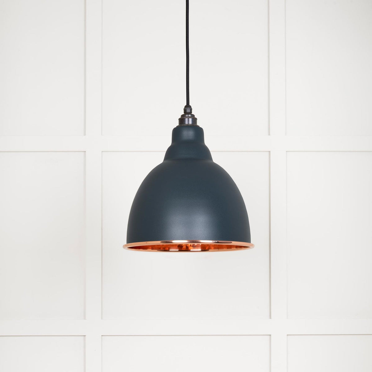Hammered Copper Brindley Pendant in Soot