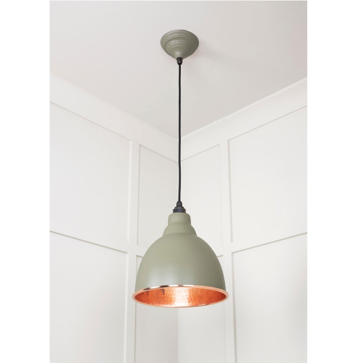 Hammered Copper Brindley Pendant in Tump
