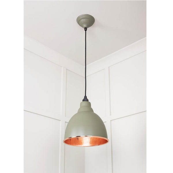 Hammered Copper Brindley Pendant in Tump
