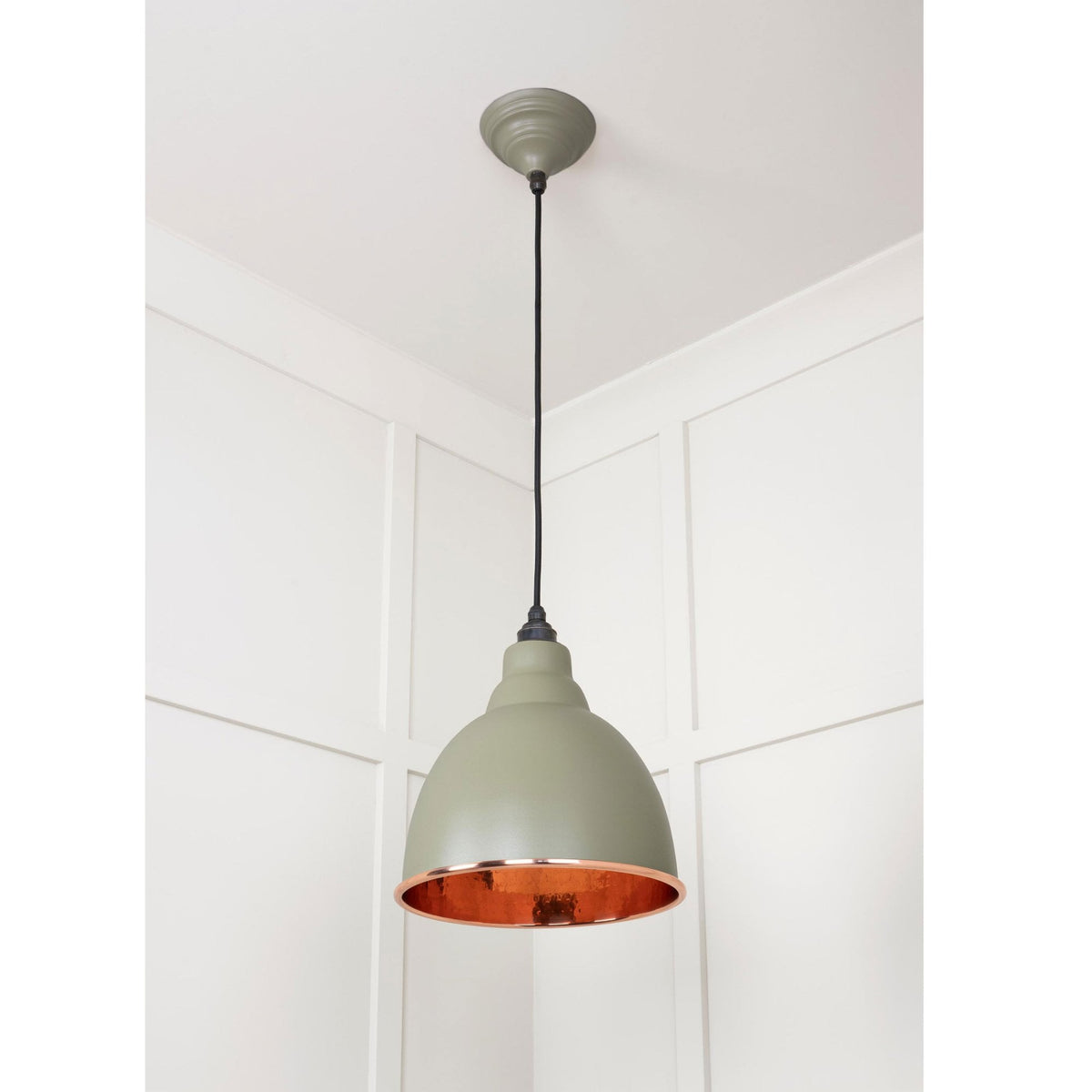 Hammered Copper Brindley Pendant in Tump