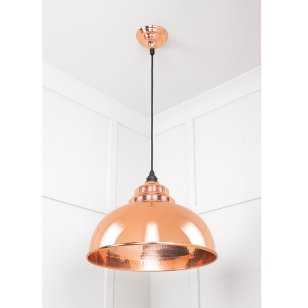 Hammered Copper Harborne Pendant