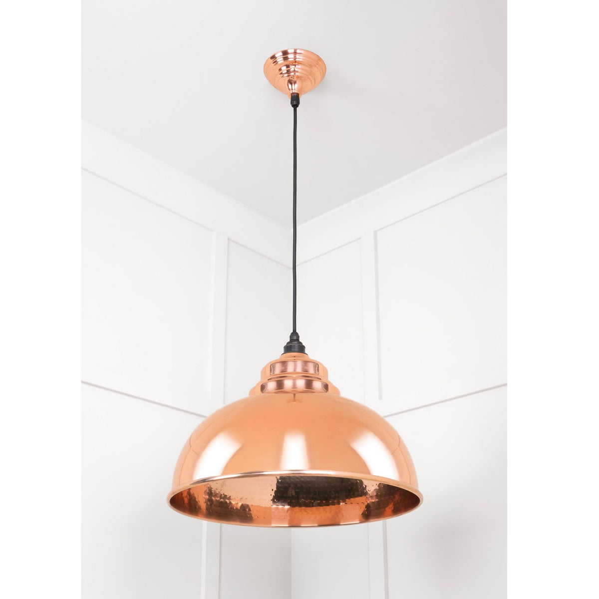 Hammered Copper Harborne Pendant