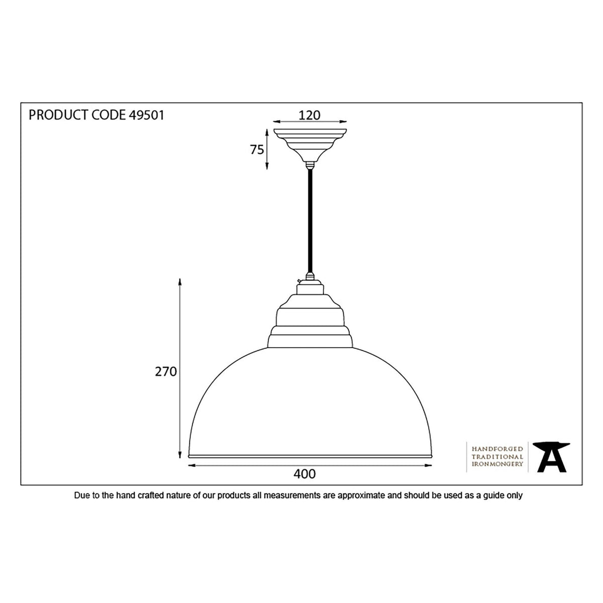 Hammered Copper Harborne Pendant