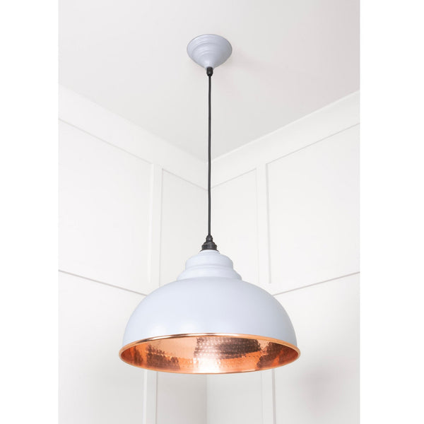Hammered Copper Harborne Pendant in Birch