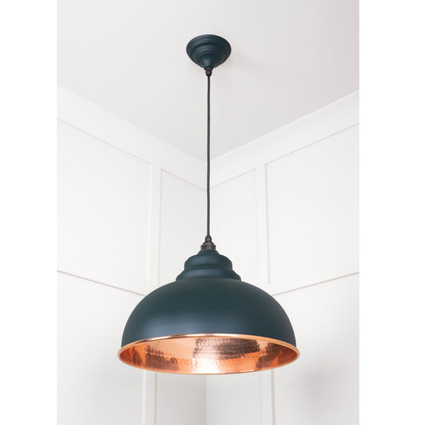 Hammered Copper Harborne Pendant in Dingle