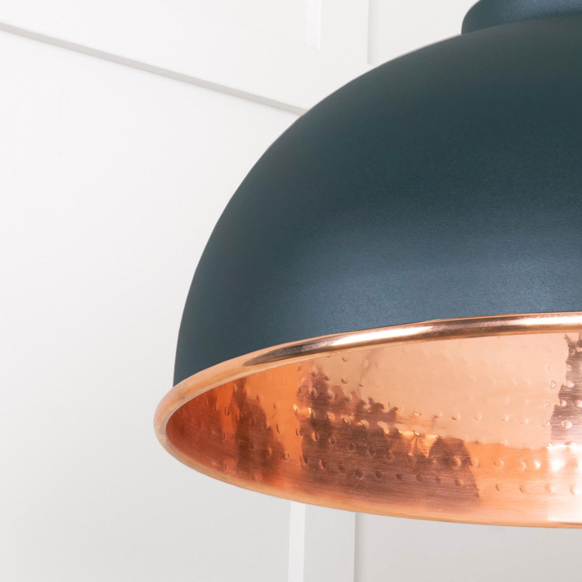 Hammered Copper Harborne Pendant in Dingle