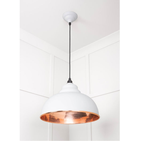 Hammered Copper Harborne Pendant in Flock