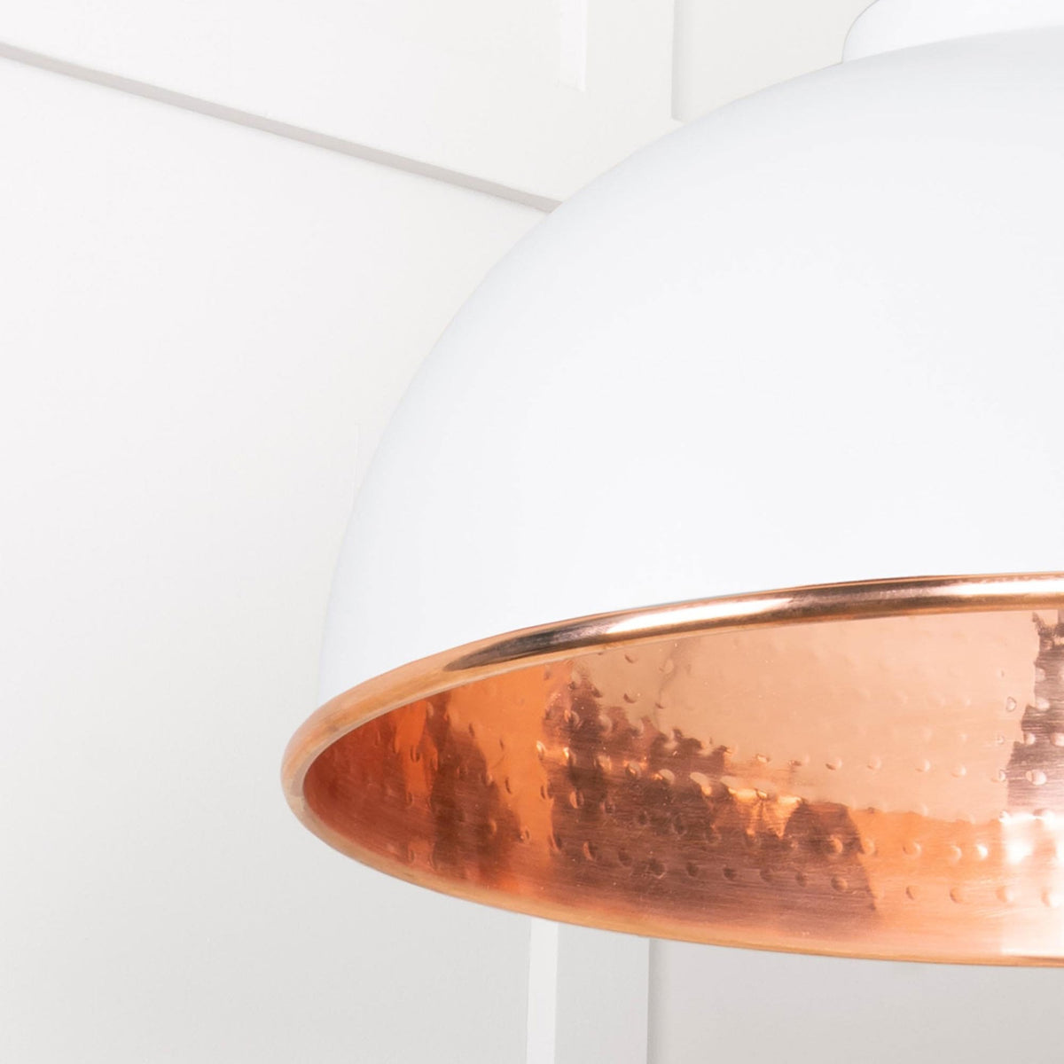 Hammered Copper Harborne Pendant in Flock