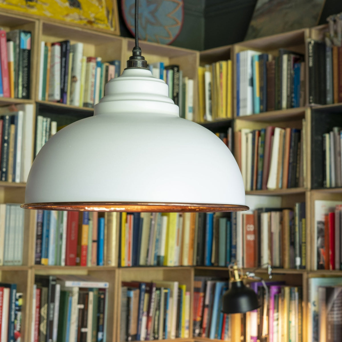 Hammered Copper Harborne Pendant in Flock