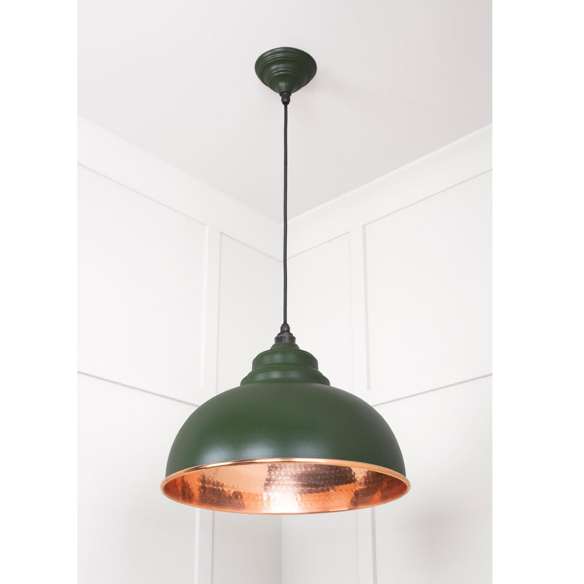 Hammered Copper Harborne Pendant in Heath