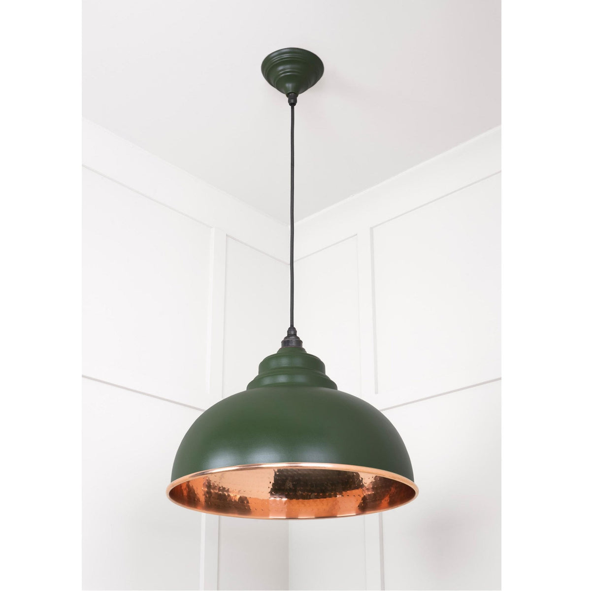 Hammered Copper Harborne Pendant in Heath