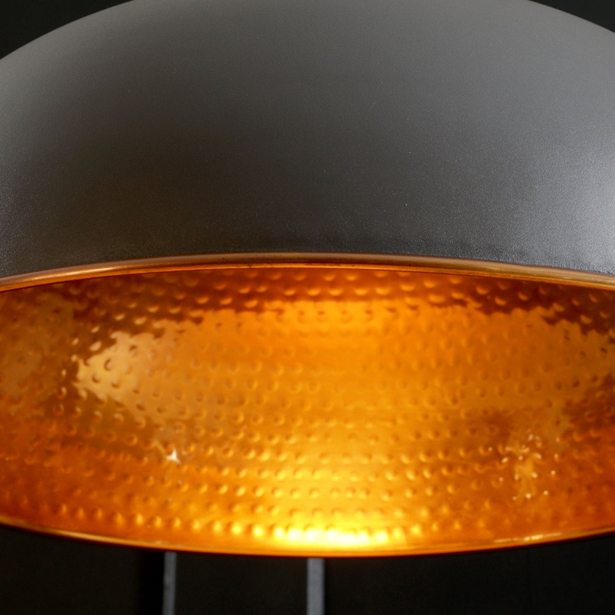 Hammered Copper Harborne Pendant in Slate