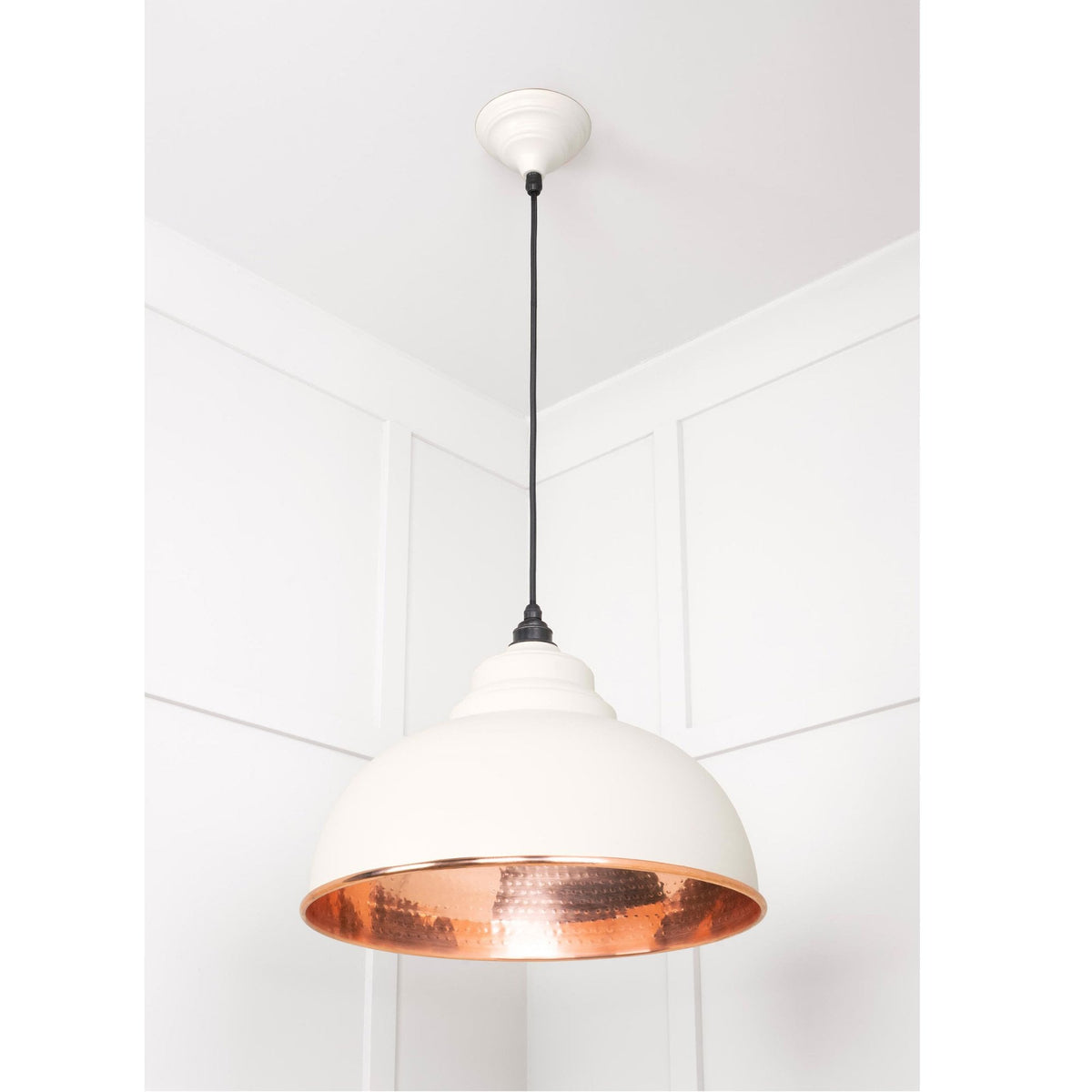 Hammered Copper Harborne Pendant in Teasel