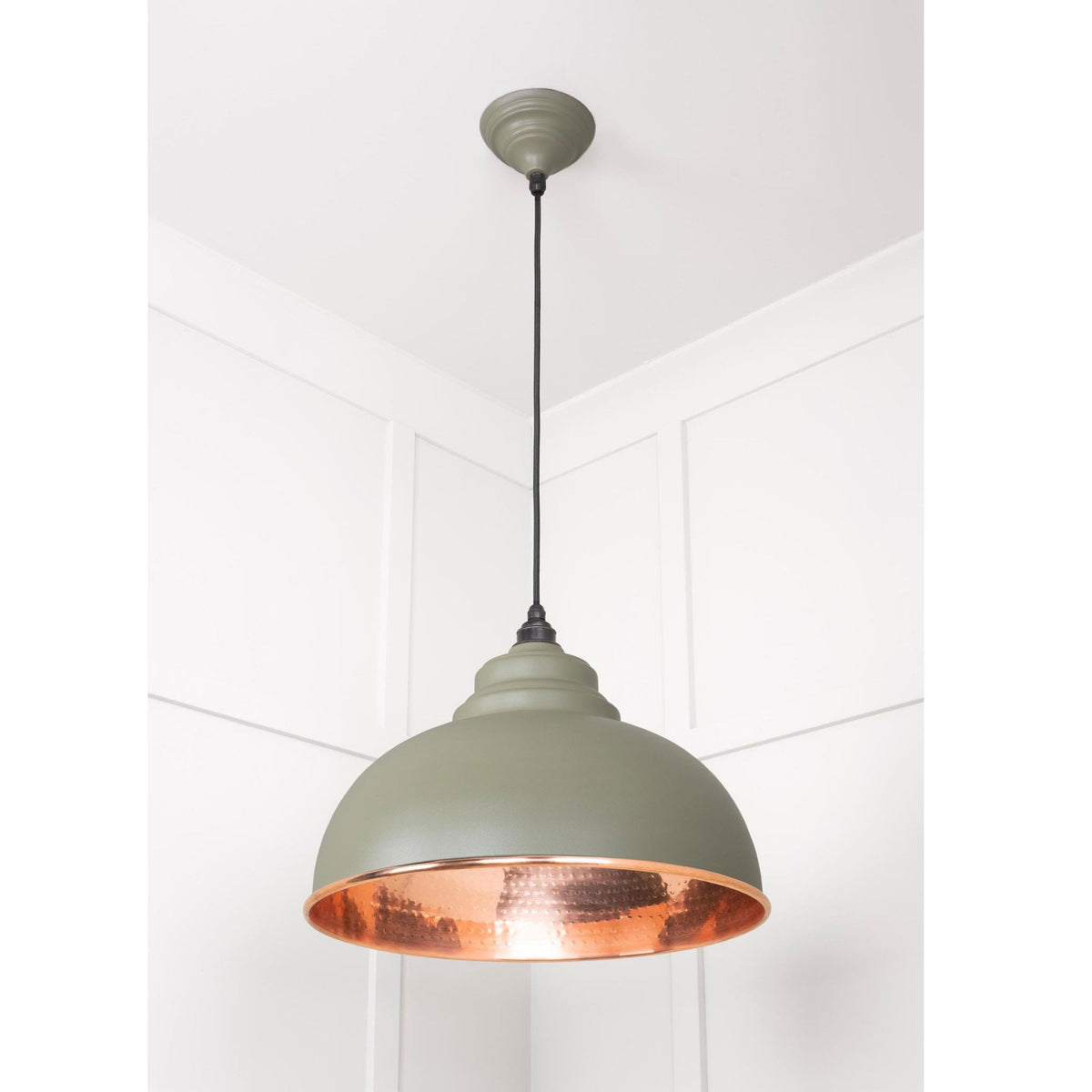 Hammered Copper Harborne Pendant in Tump