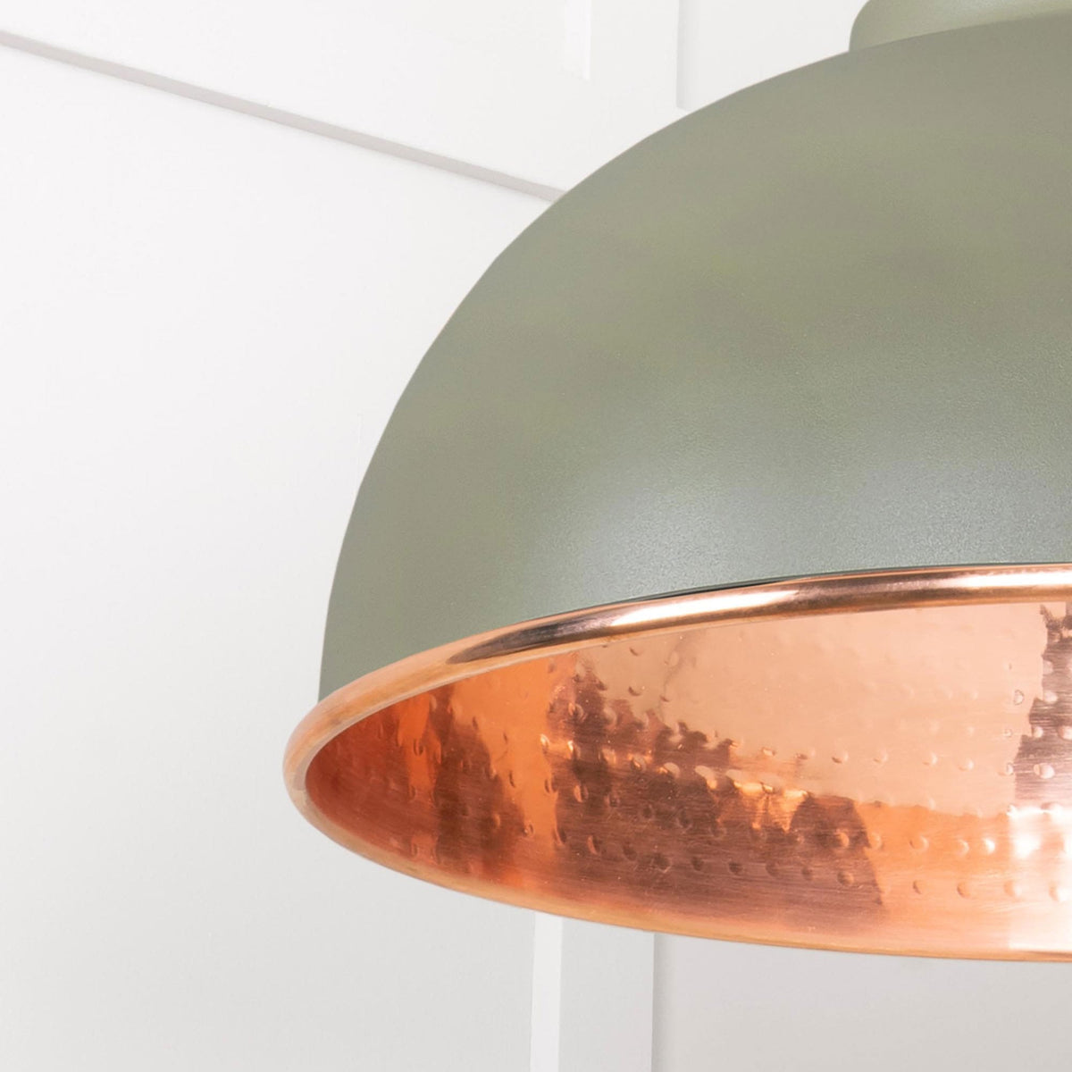 Hammered Copper Harborne Pendant in Tump