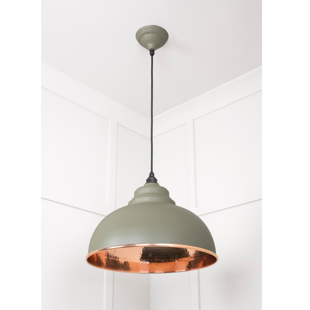 Hammered Copper Harborne Pendant in Tump
