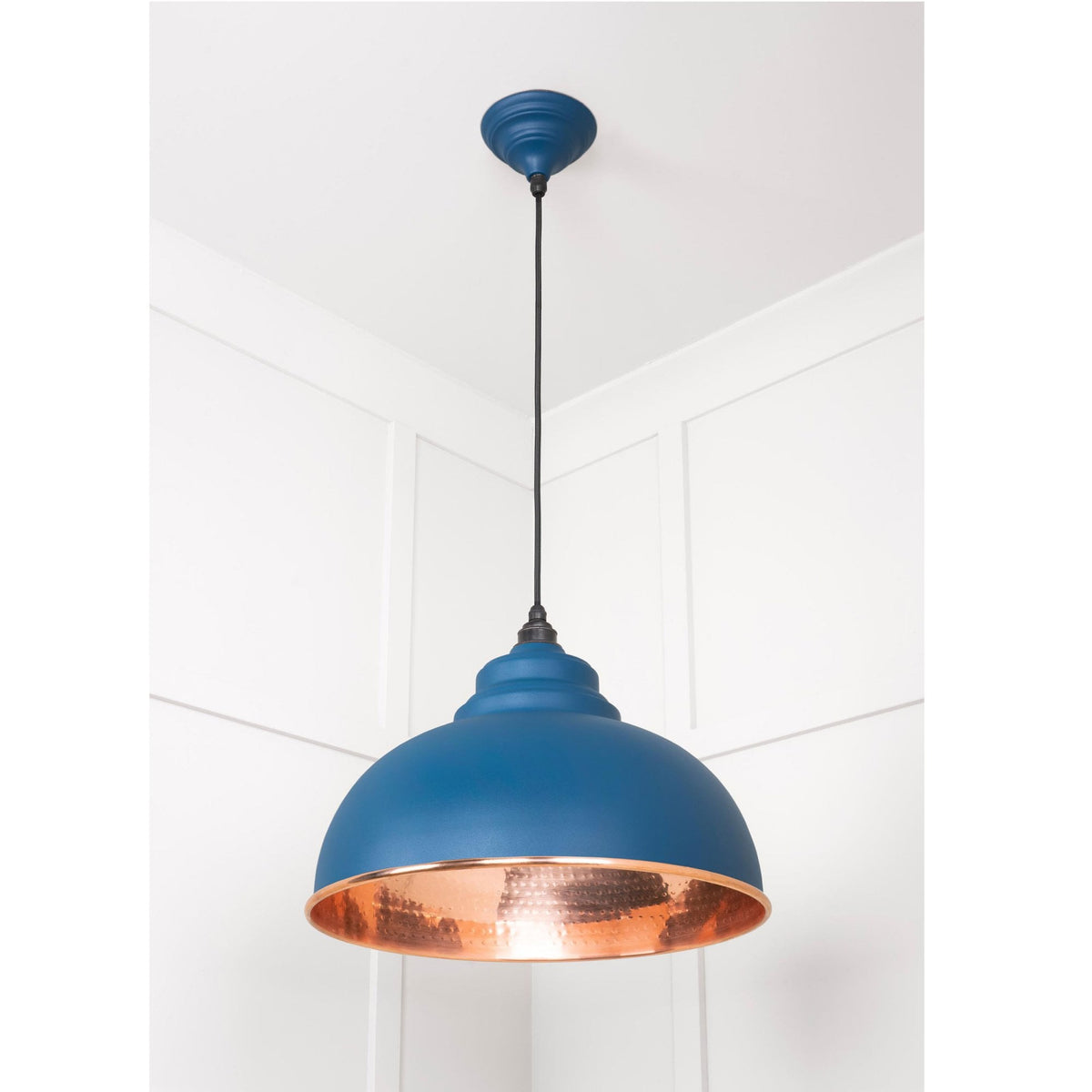 Hammered Copper Harborne Pendant in Upstream