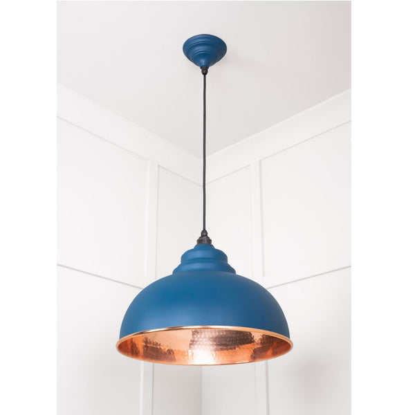 Hammered Copper Harborne Pendant in Upstream