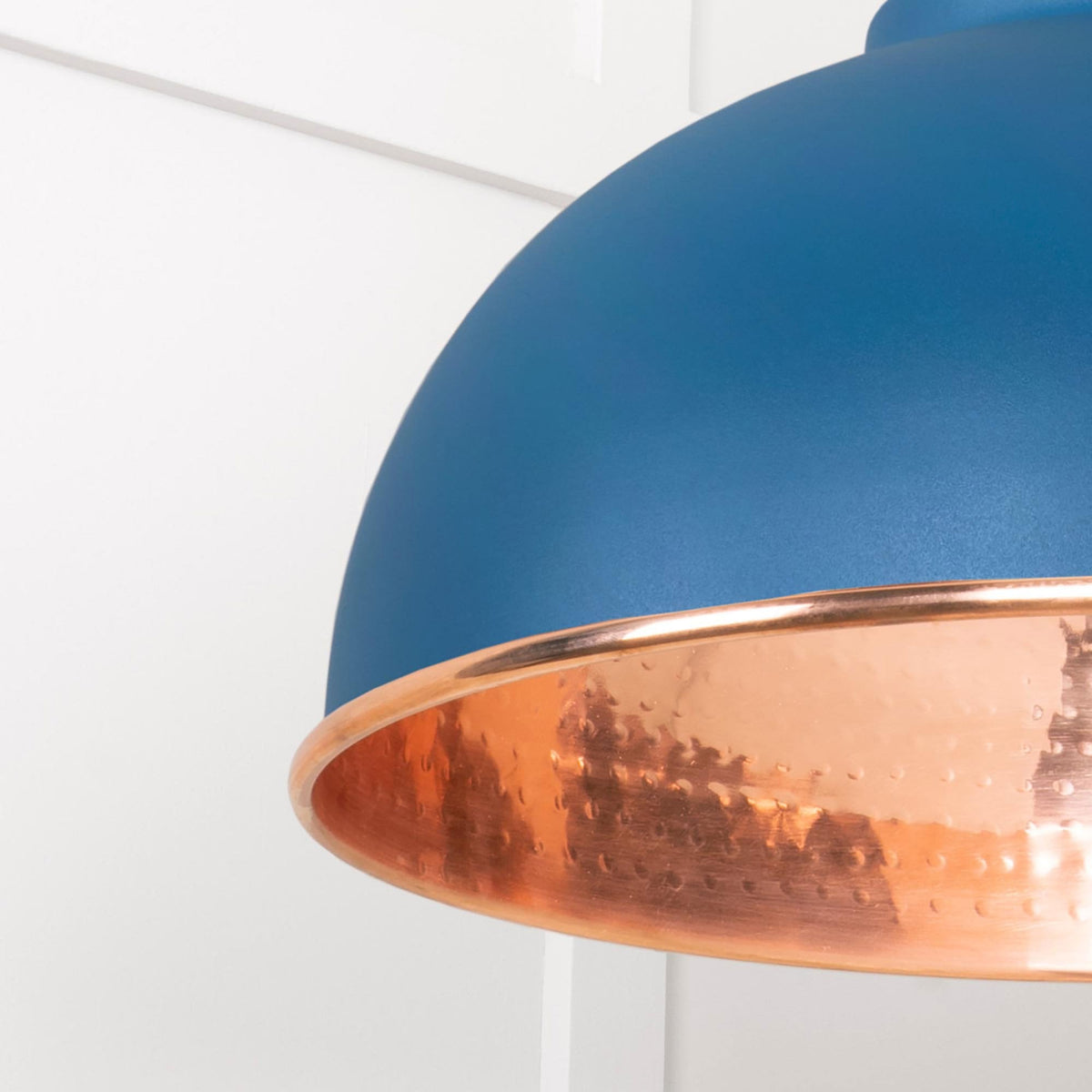 Hammered Copper Harborne Pendant in Upstream