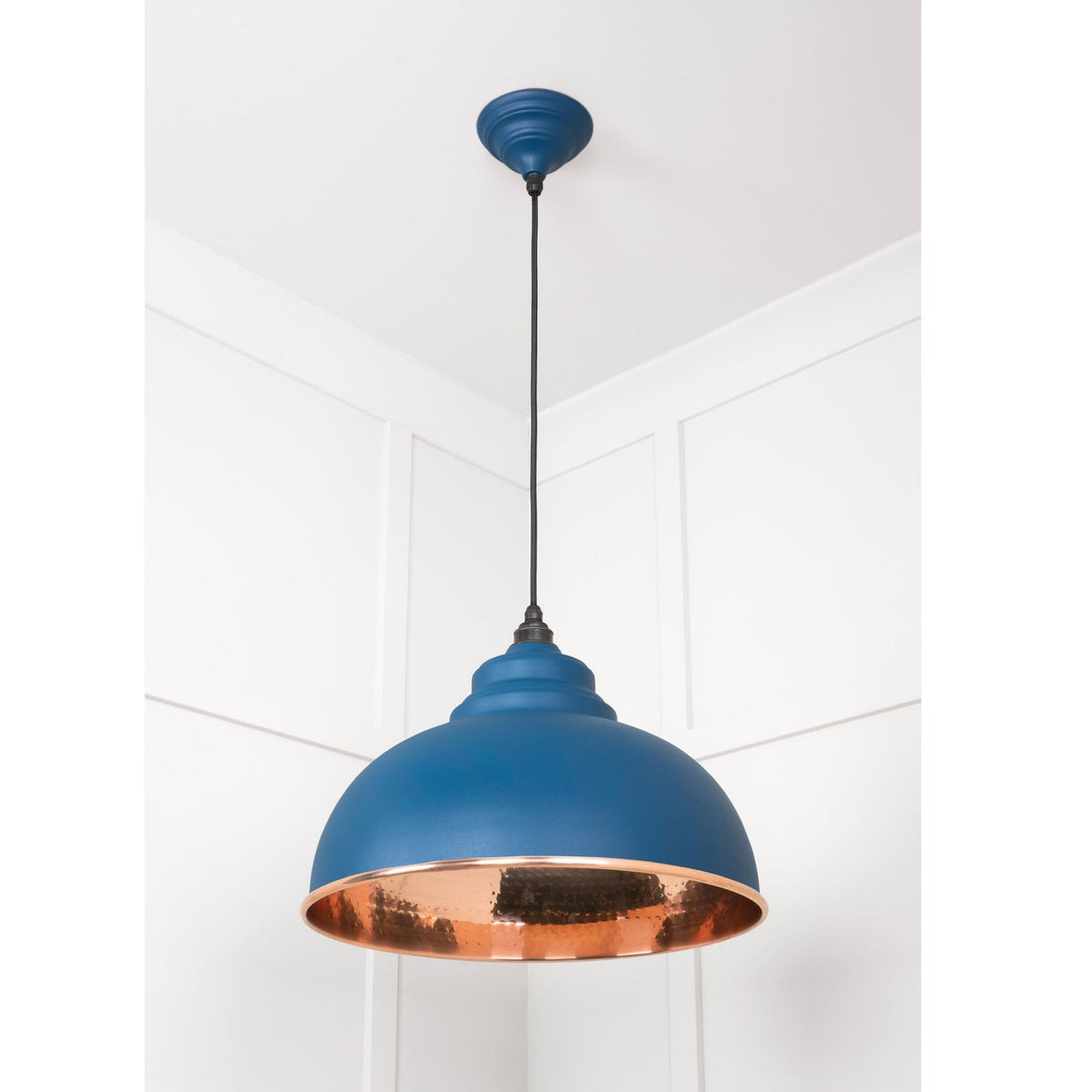 Hammered Copper Harborne Pendant in Upstream