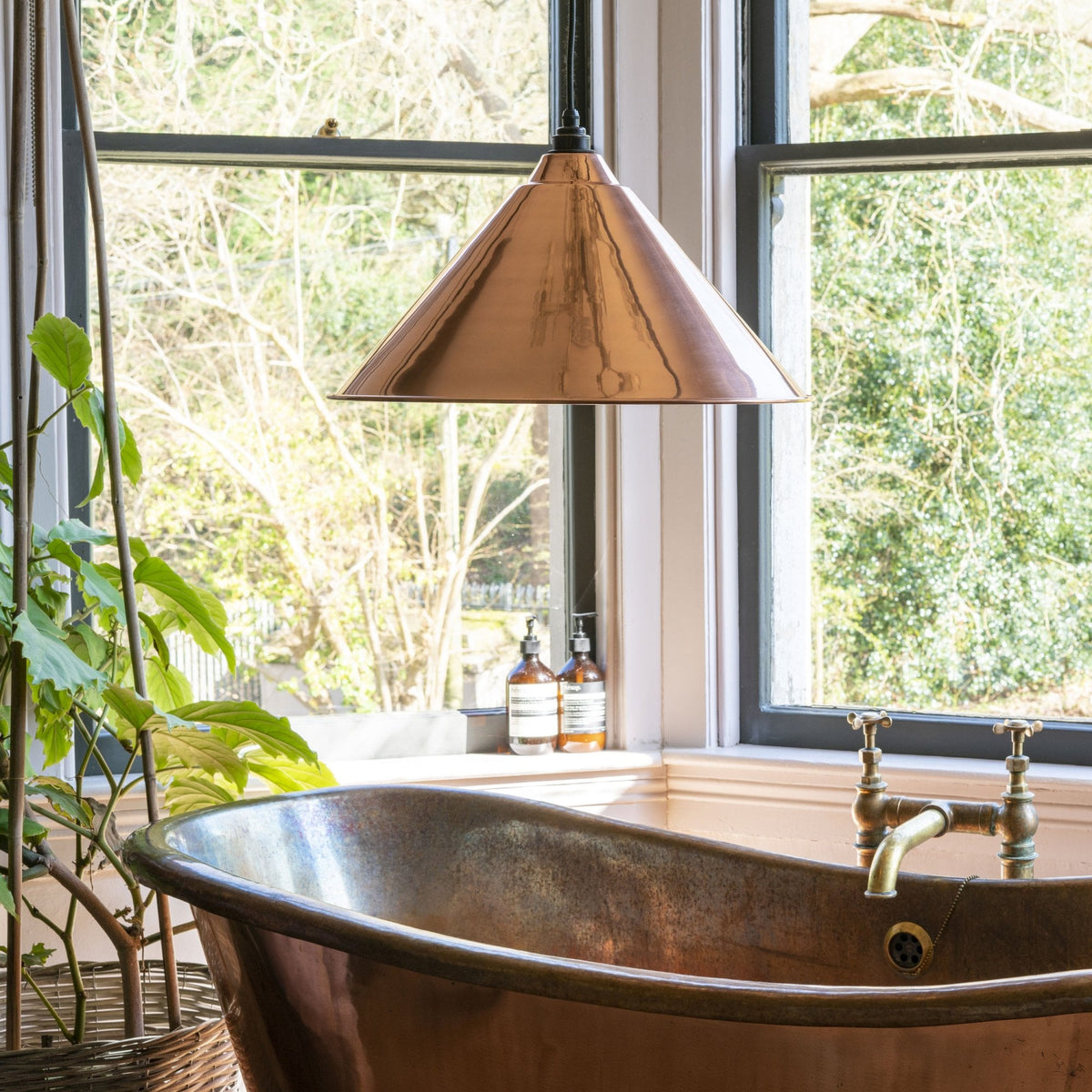 Hammered Copper Hockley Pendant