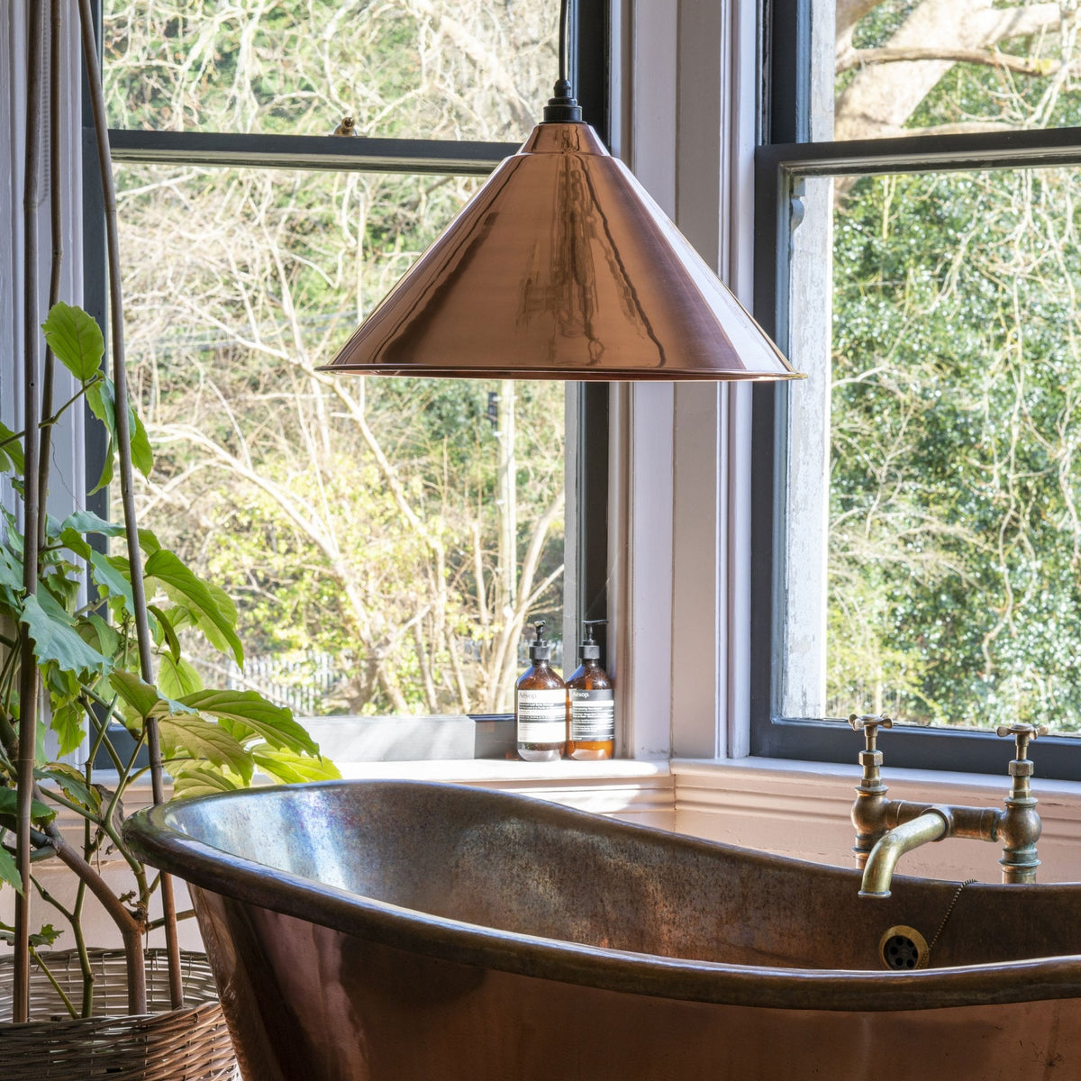 Hammered Copper Hockley Pendant