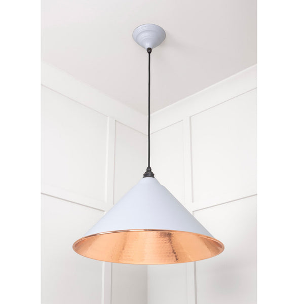 Hammered Copper Hockley Pendant in Birch