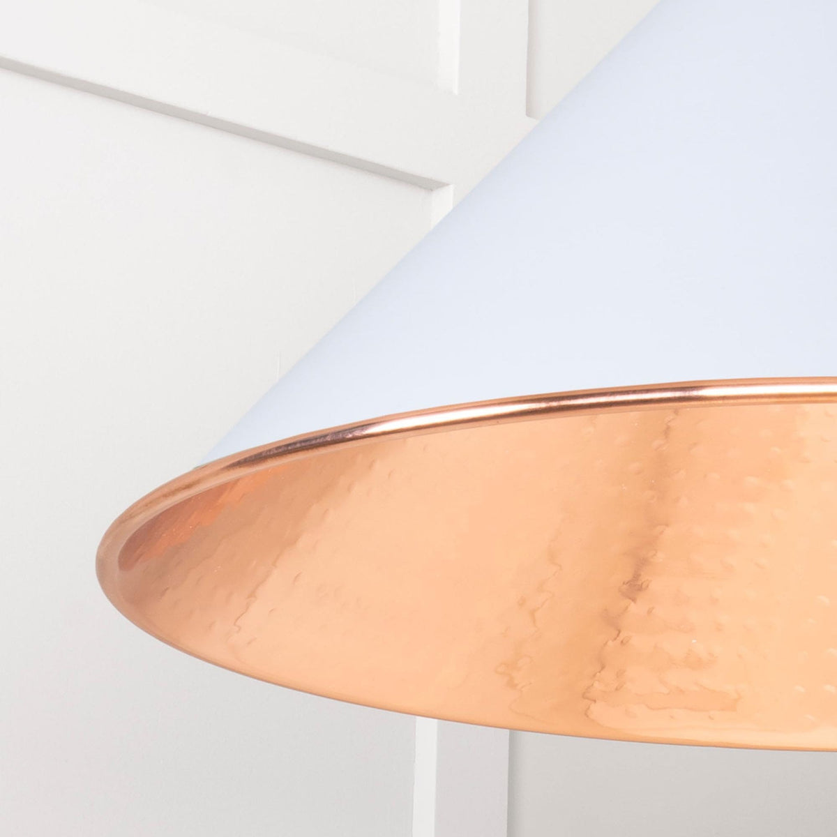 Hammered Copper Hockley Pendant in Birch