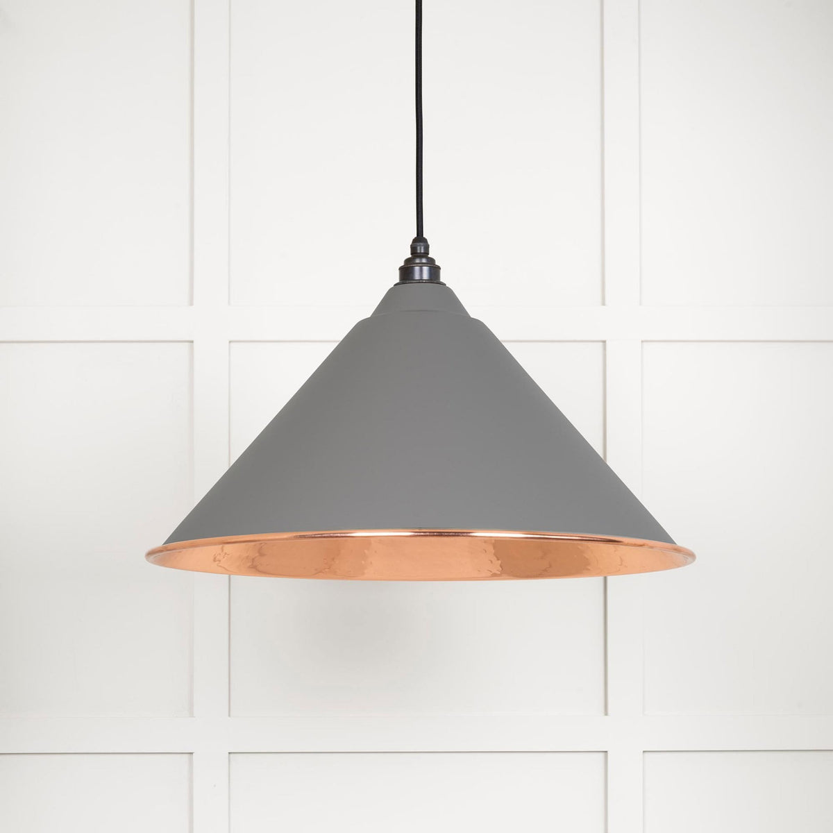 Hammered Copper Hockley Pendant in Bluff