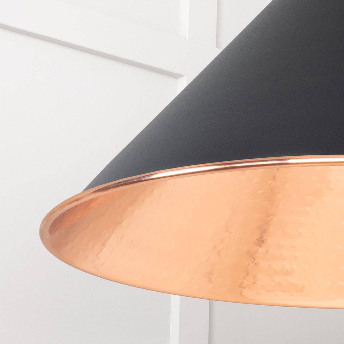 Hammered Copper Hockley Pendant in Elan Black