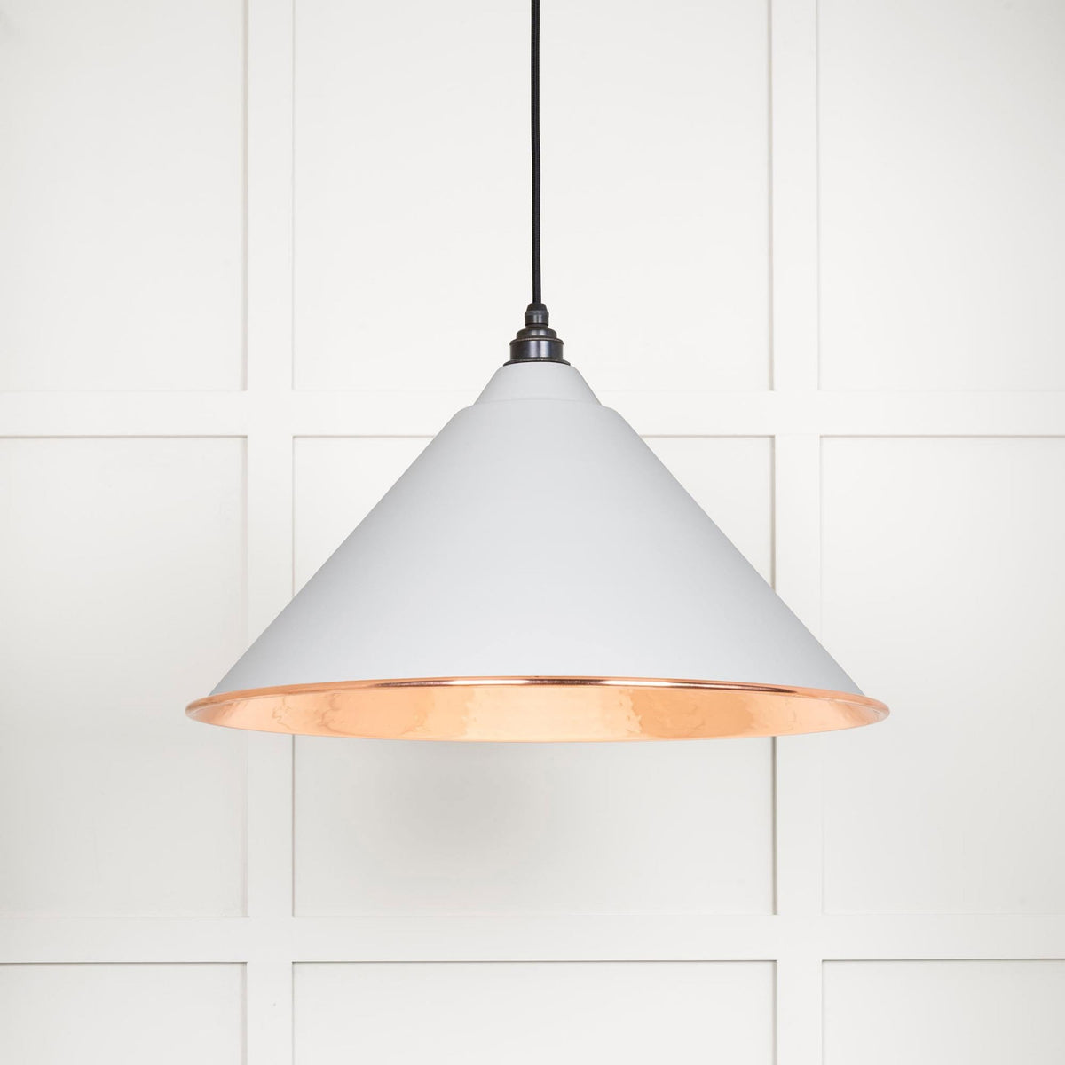 Hammered Copper Hockley Pendant in Flock