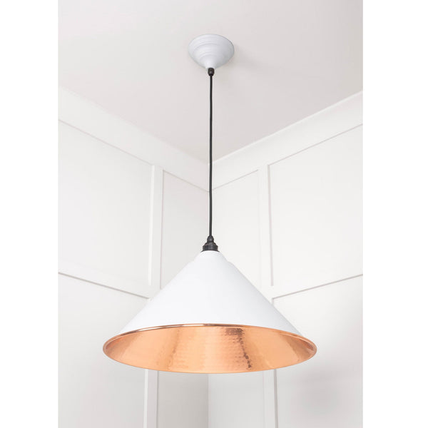 Hammered Copper Hockley Pendant in Flock