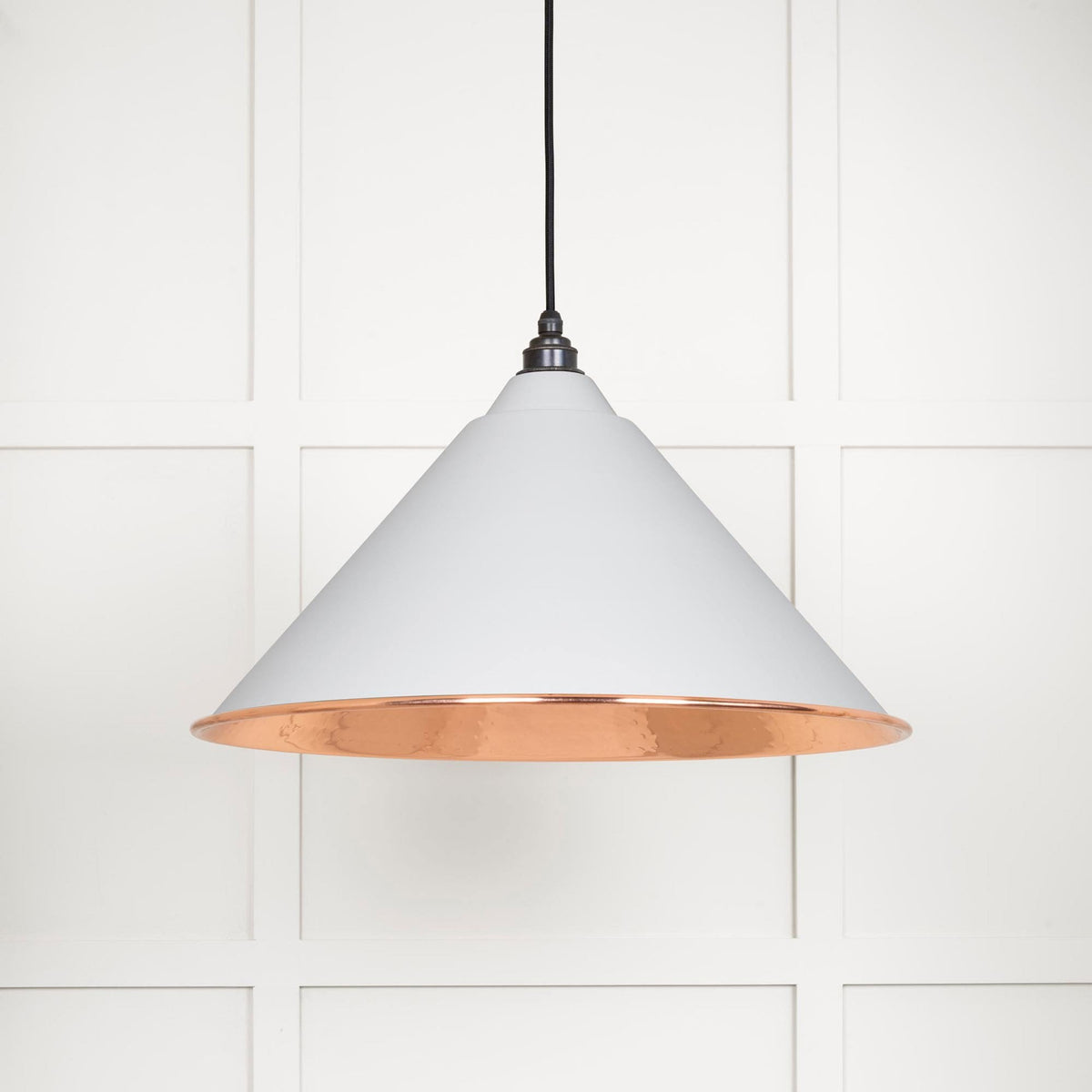 Hammered Copper Hockley Pendant in Flock