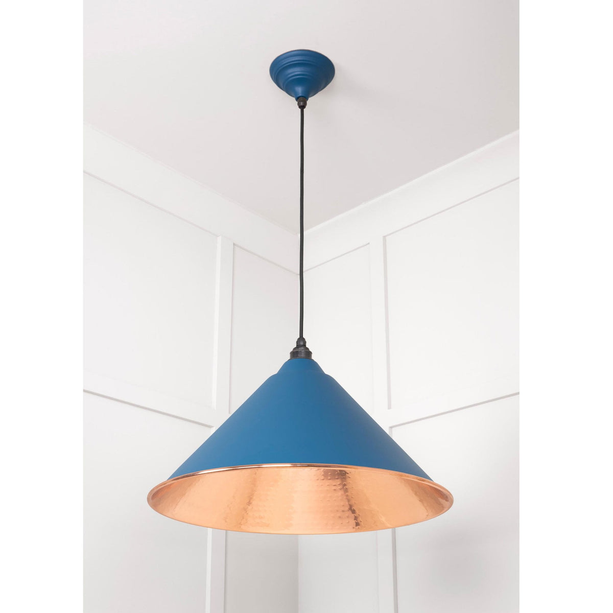 Hammered Copper Hockley Pendant in Upstream
