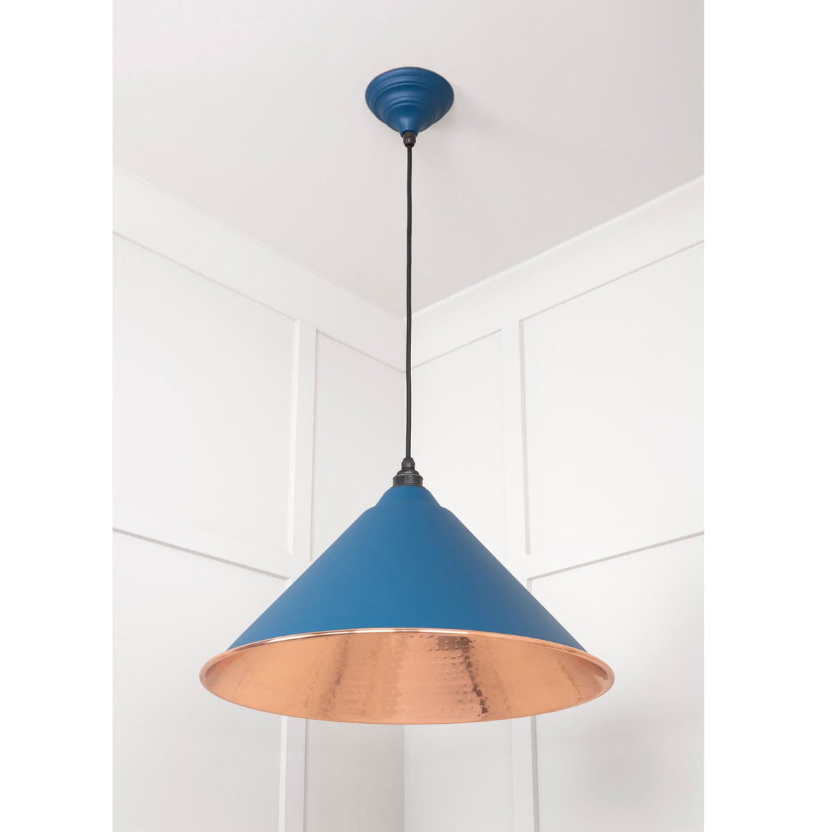 Hammered Copper Hockley Pendant in Upstream
