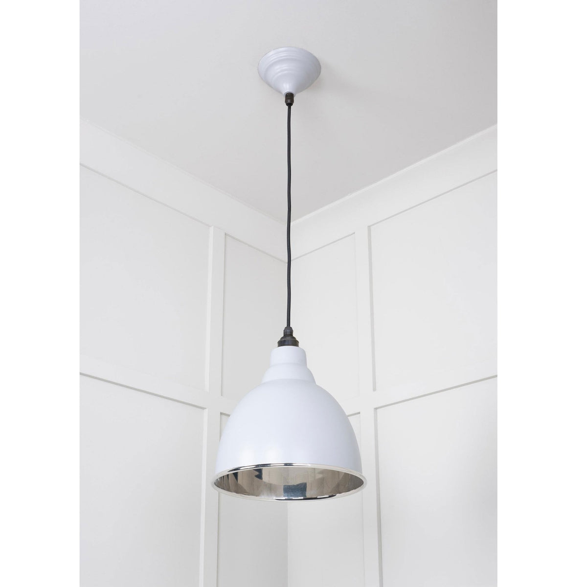 Smooth Nickel Brindley Pendant in Birch