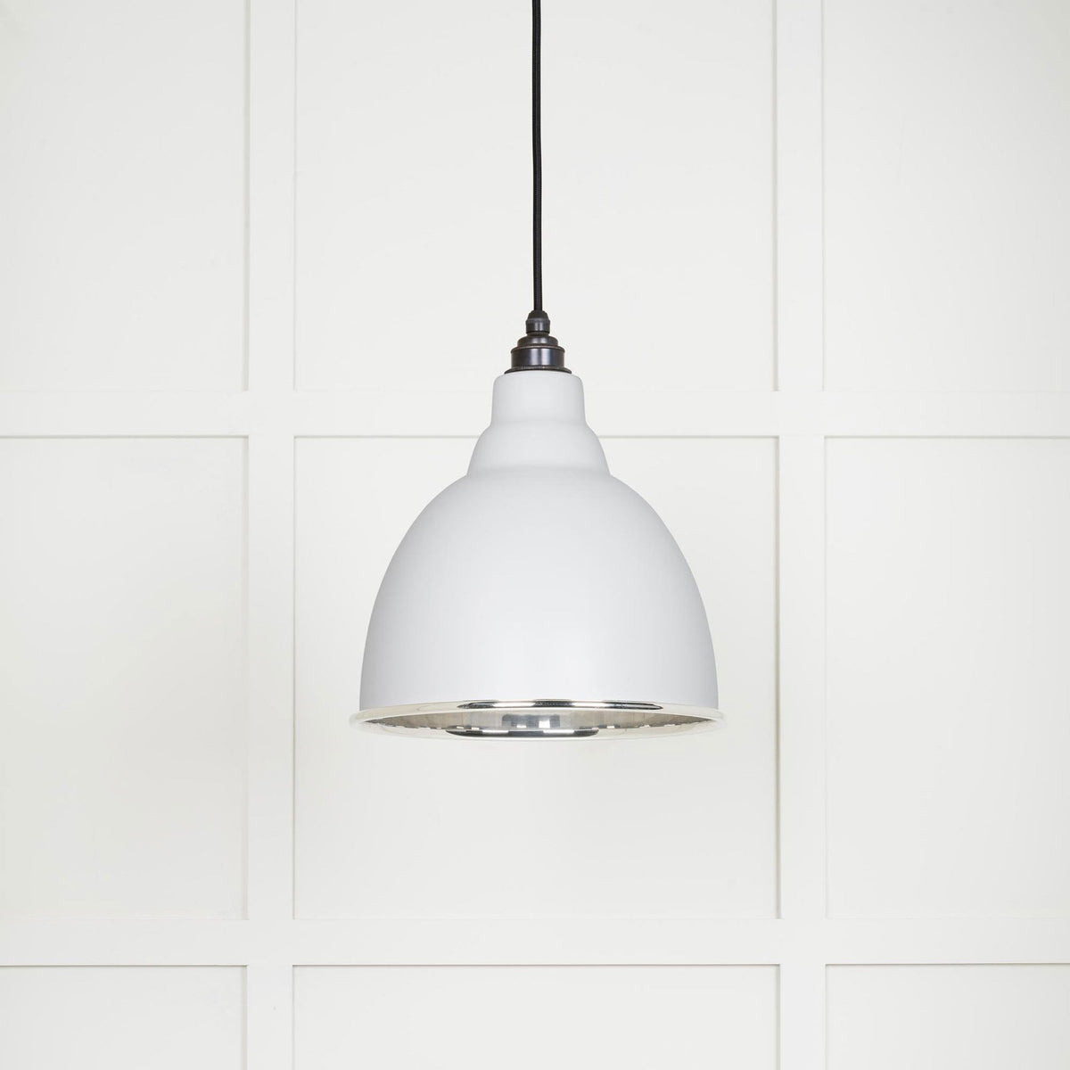Smooth Nickel Brindley Pendant in Flock