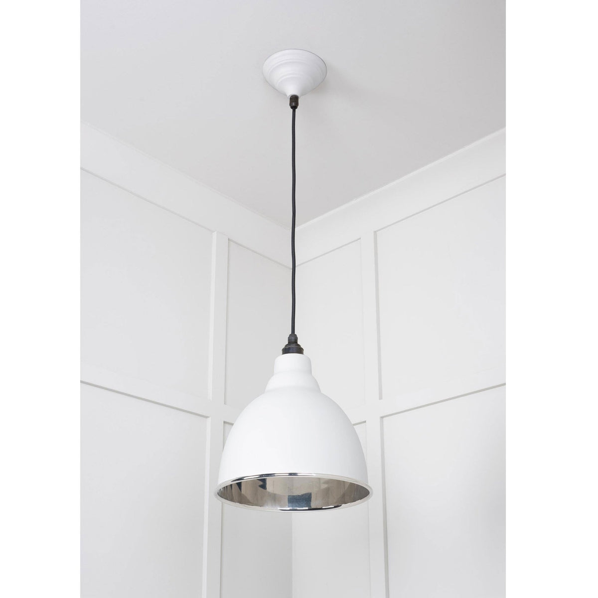 Smooth Nickel Brindley Pendant in Flock