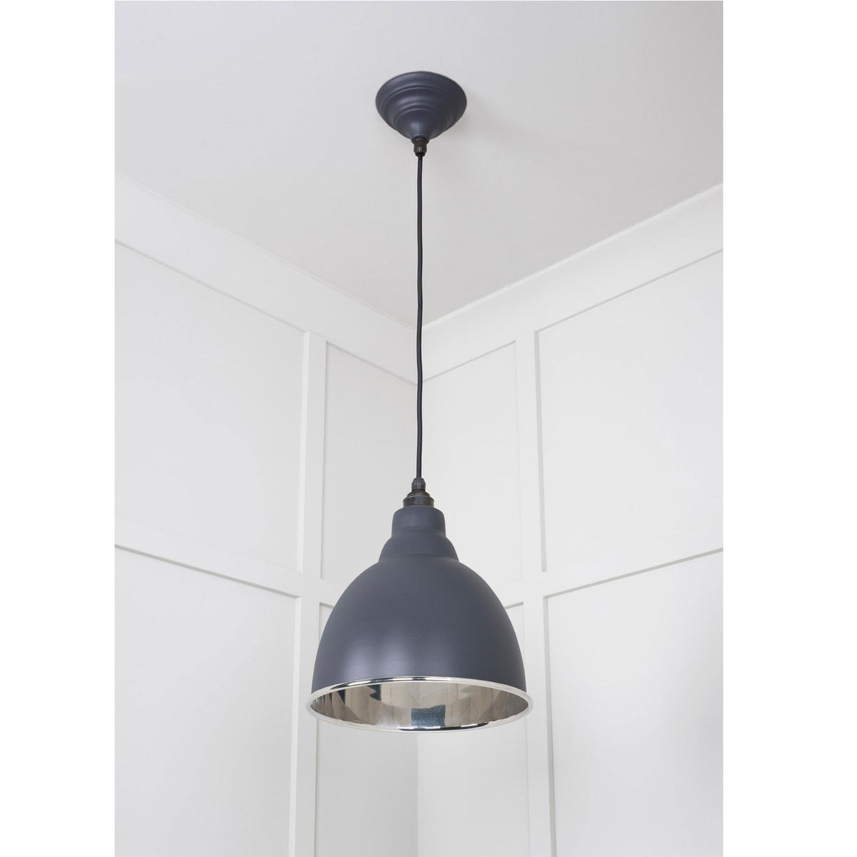 Smooth Nickel Brindley Pendant in Slate