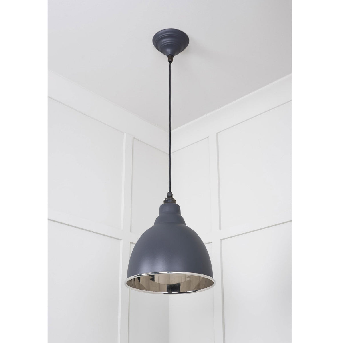 Smooth Nickel Brindley Pendant in Slate