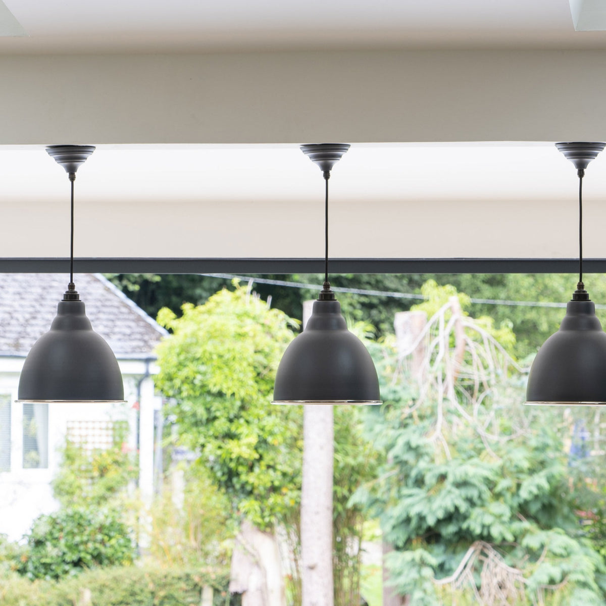 Smooth Nickel Brindley Pendant in Slate