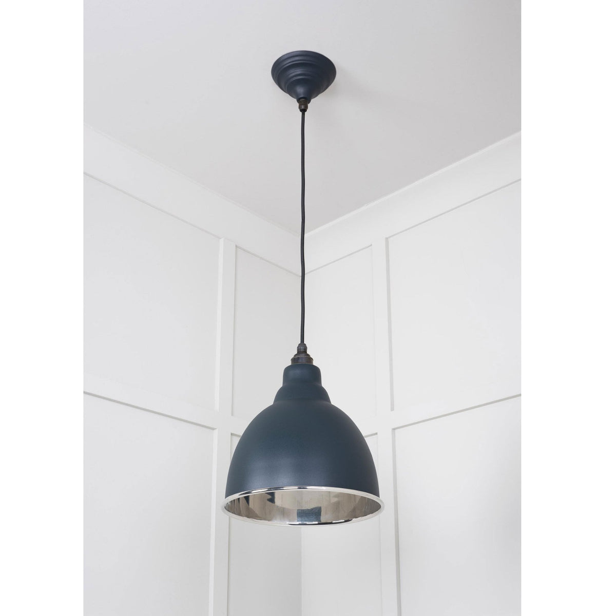 Smooth Nickel Brindley Pendant in Soot