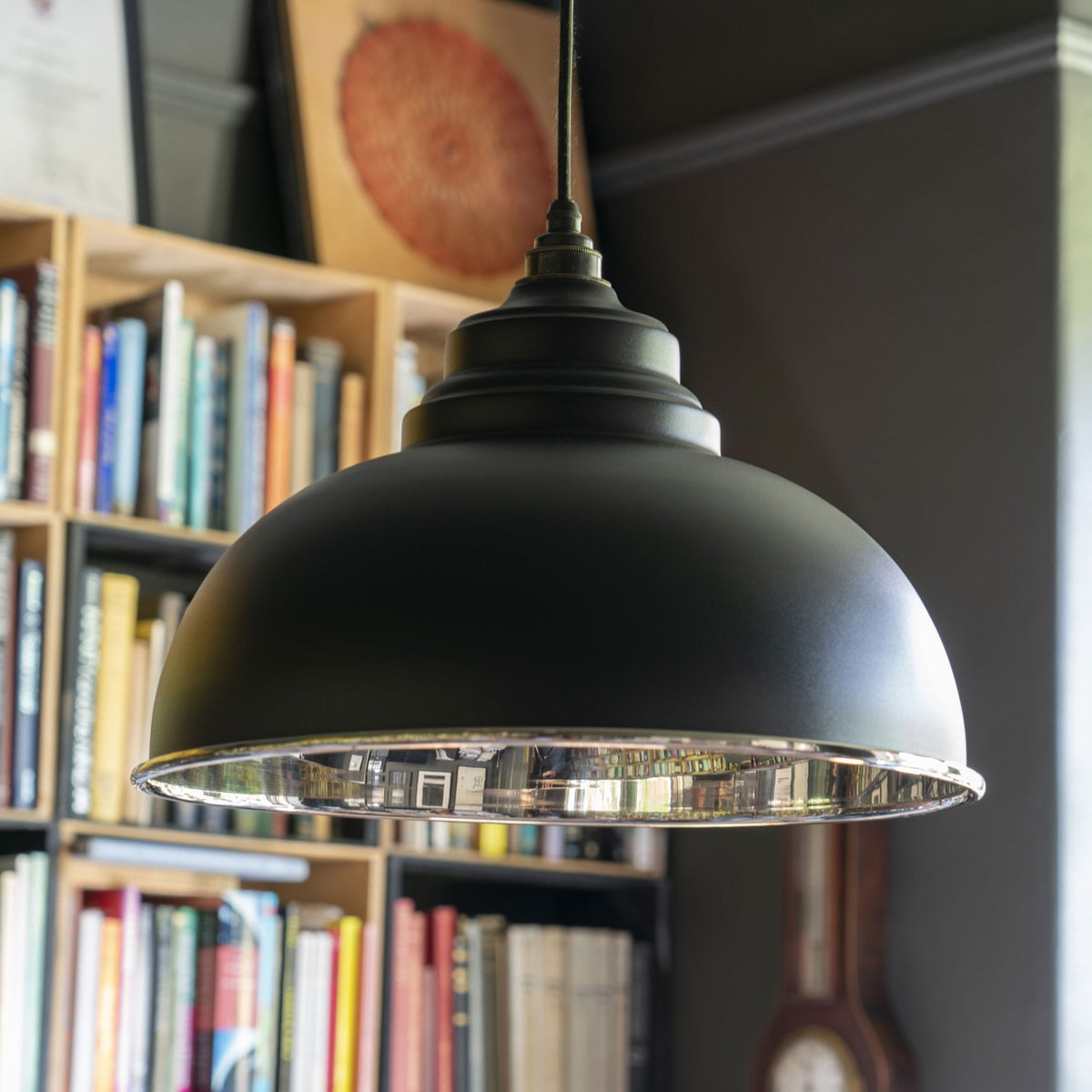 Smooth Nickel Harborne Pendant in Elan Black