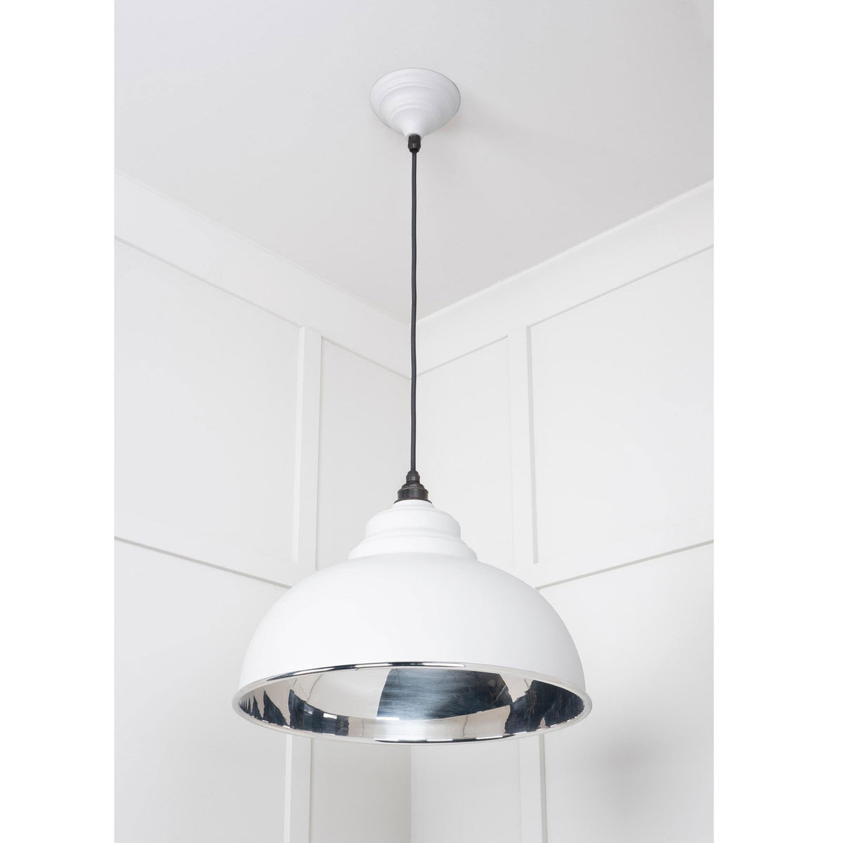 Smooth Nickel Harborne Pendant in Flock