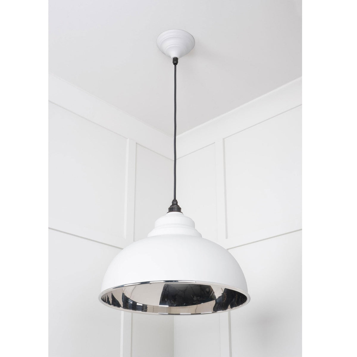 Smooth Nickel Harborne Pendant in Flock